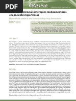Estudo de potenciais interações medicamentosas em pacientes hipertensos