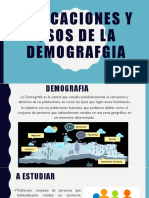 Aplicaciones y Usos de La Demografgia