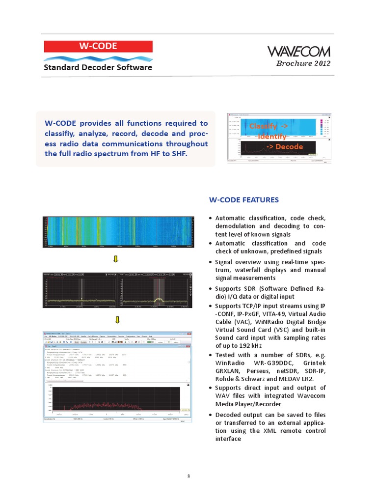 Wavecom Brochure W CODE 25 | PDF | Modulation | Orthogonal Frequency ...