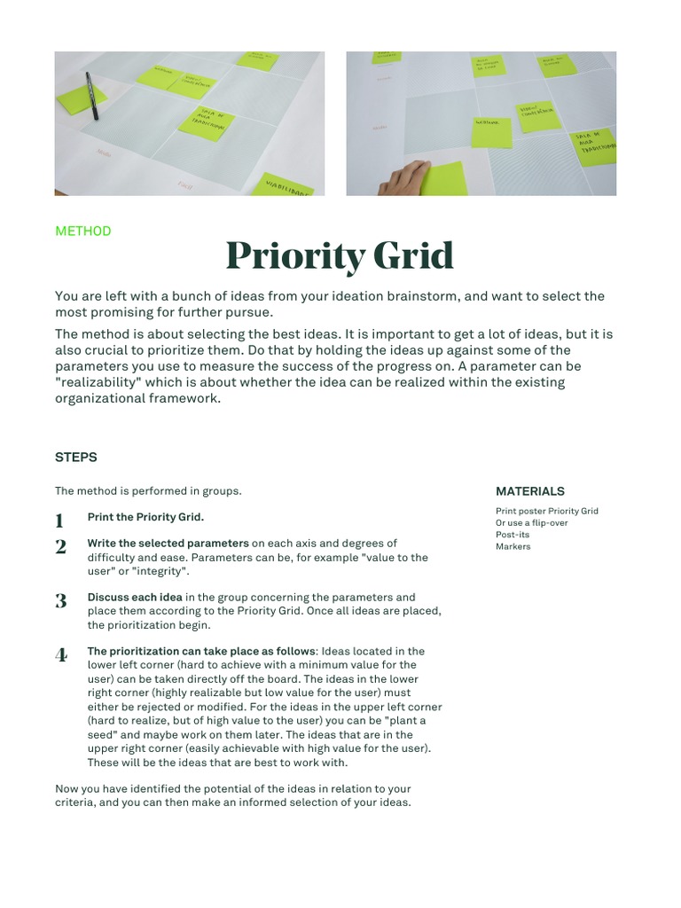 Prioritizing Grid