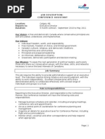 Download Conference Assistant Job Description by petermcbd SN36414961 doc pdf