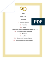 Programa de La Boda