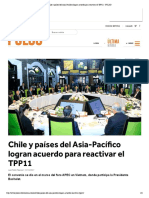 Chile y países del Asia-Pacífico logran acuerdo para reactivar el TPP11 - PULSO