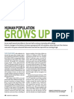 Human Population Grows Up
