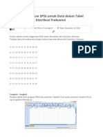 Menggunakan SPSS Untuk Data Dalam Tabel Distribusi Frekuensi