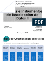 Tecnicas e Instrumentos de Recoleccion de Datos II