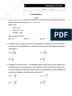 Probabilidades: Ficha de avaliação de Matemática 12o ano