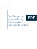 Errores estáticos y dinámicos en sistemas de control