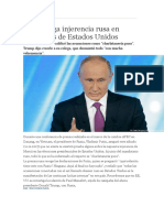 Putin Niega Injerencia de Rusia en Elecciones de Eeuu