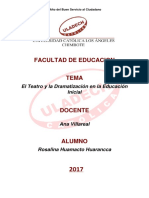 El Teatro y La Dramatizacion en La Educacion Inicial