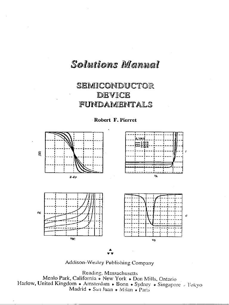 Semiconductor Device Fundamentals 1st Ed Solution Manual (R. Pierret