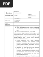 Notulen Pertemuan Koordinasi Lintas Program Dan Lintas Sektor