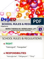 School Rules & Regulation PNHS