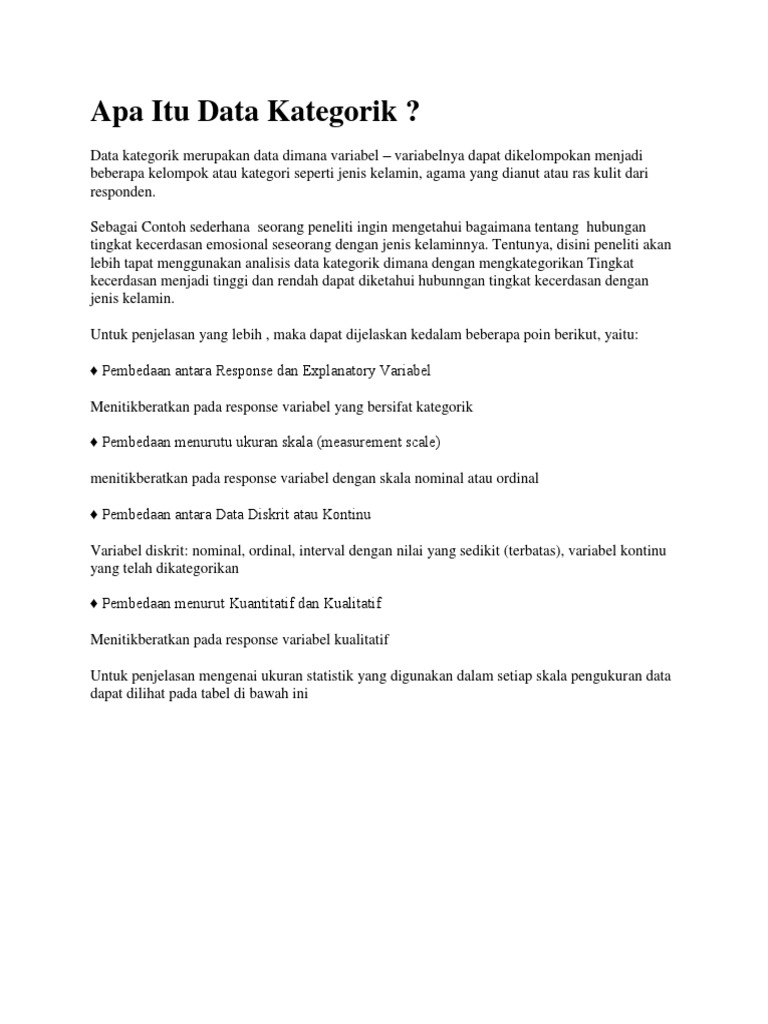 Apa Itu Data Kategorik Pdf