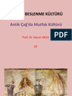 Antik Çağ'Da Mutfak Kültürü