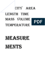 Capacity Area Length Time Mass Volume Temperature