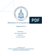 Mechanics of Composite Materials: Assignment No: 1