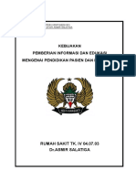 Kebijakan Pemberian Informasi Dan Edukasi