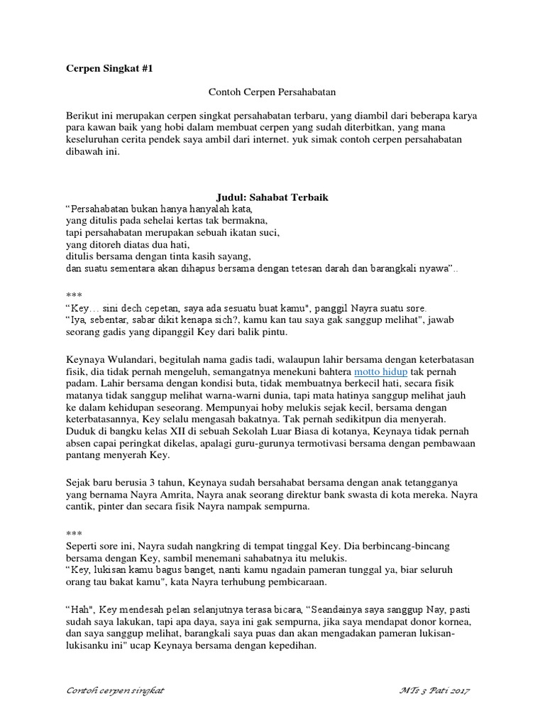 Cerpen Singkat
