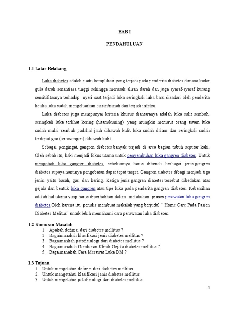 Home Care Pada Pasien Diabetes Melitus PDF