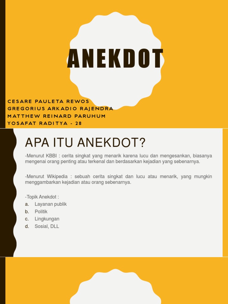 Anekdot Anekdot