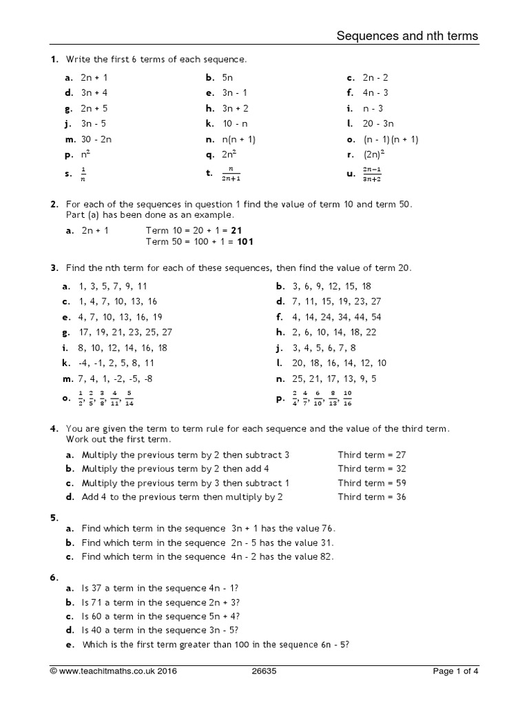 Exercises Mathematics