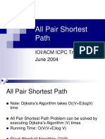 All Pair Shortest Path: IOI/ACM ICPC Training June 2004