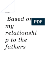 Based On My Relationshi Ptothe Fathers: LNLNLJNLKN KJLKJLKJL