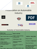 Evolution of Automobile Industry in India
