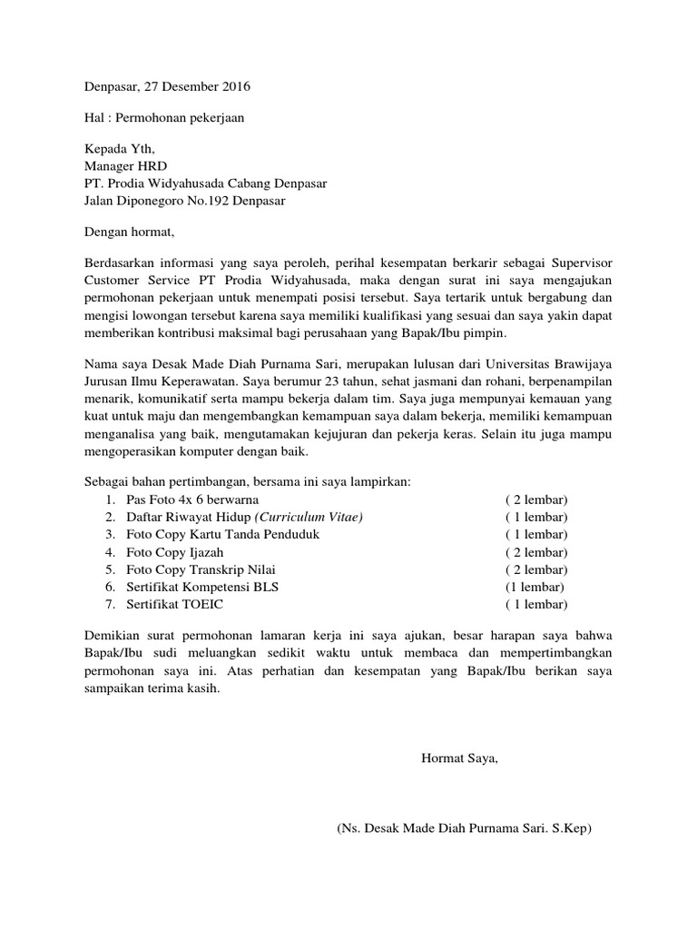 Surat Lamaran 