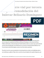 Habrá Cierre Vial Por Tercera Etapa de Remodelación Del Bulevar Belisario Domínguez – Régimen de Chiapas