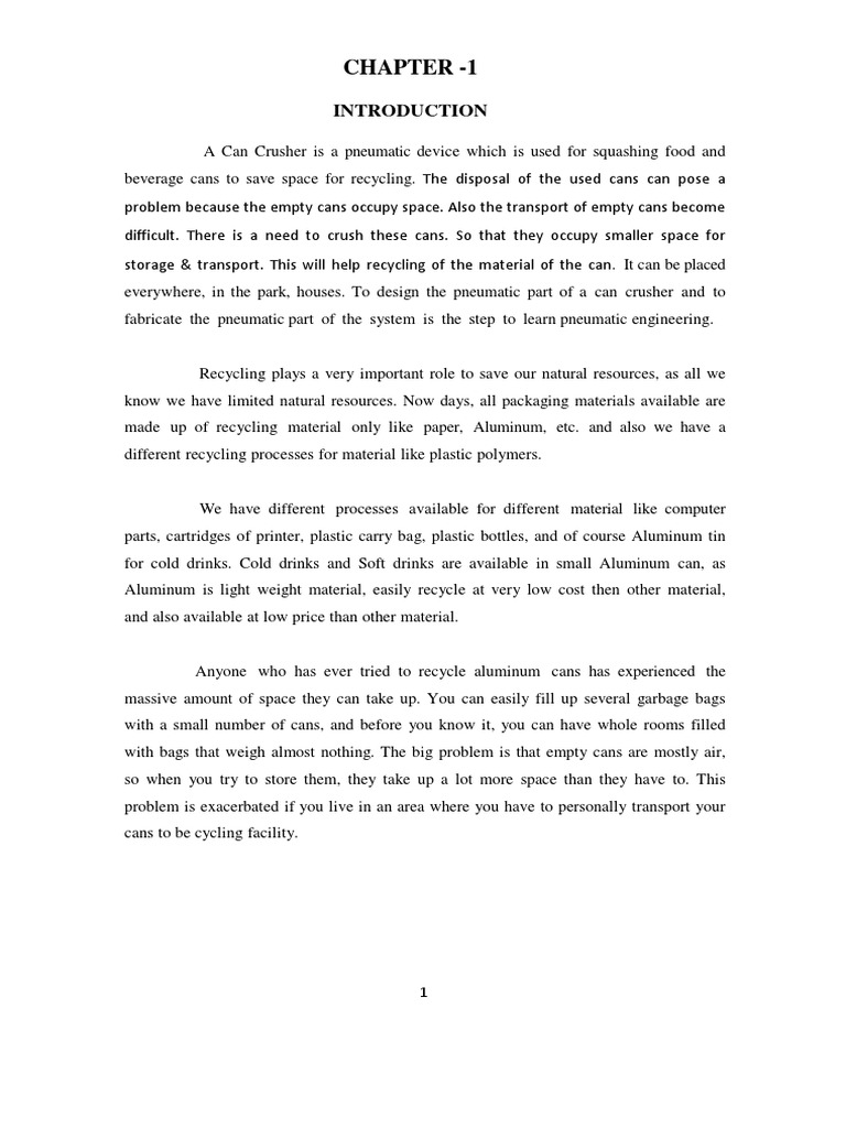 Can Crusher PDF Mill (Grinding) Manufactured Goods