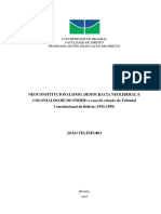 Neoconstitucioalismo, Democracia Neoliberal e Colonialidade Do Poder: o Caso Da Criação Do Tribunal Constitucional Da Bolívia (1992-1999)