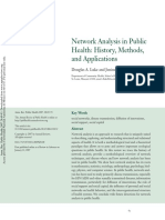 Network Analysis in Public Health: History, Methods, and Applications