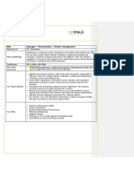 Manager - Procurement / Vendor Management: Commented (Ys1) : Is The Experience Range Correct As Per