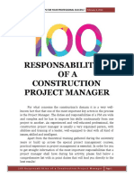 100 Responsabilities of A Construction Project Manager