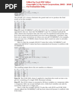 Step 13: Each NUMBER ( ) Call in The Select List Is Computed For Each Row and