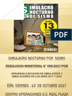 13 Octubre Simulacro de Sismo y Tsunami