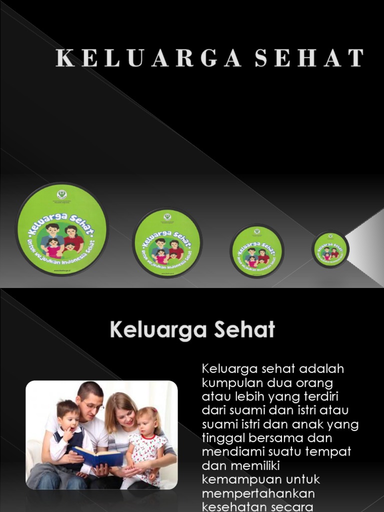 Presentasi Keluarga sehat  Presentasi Keluarga sehat