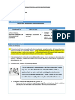 Sesión de Aprendizaje - Temperaturas.