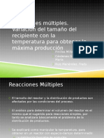 10.5 Reacciones Multiples. Variacion Del Tamaño Del Recipiente Con La Temperatura para Obtener La Máxima Producción