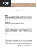 As Teorias Enunciativas e a Linguística No Brasil. O Lugar de Benveniste