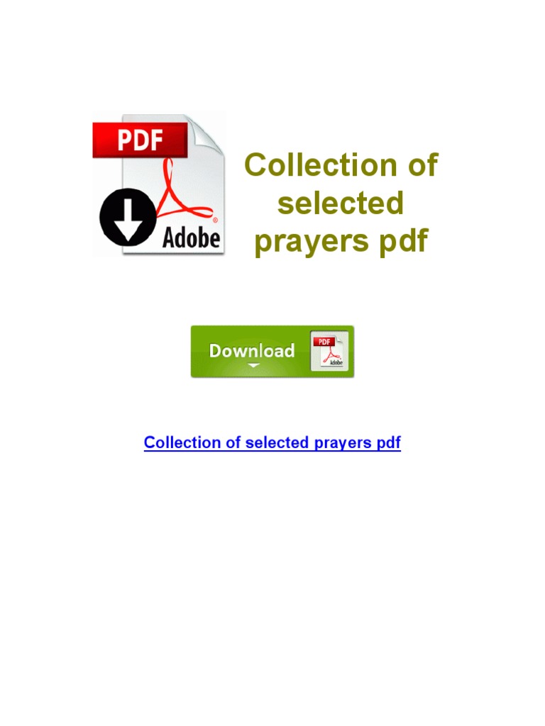 Collection of Selected Prayers PDF | PDF | Office Equipment | Computing