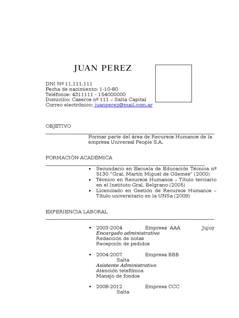 What to include in a resume image