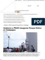 Gobierno y PNUD Inauguran Parque Eólico en Galápagos