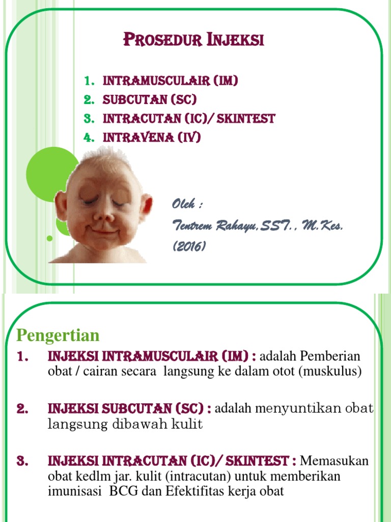 Prosedur Injeksi IM, IV, SC, IC | PDF