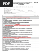 Formato de Visitas de Observación de Clase Opd