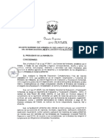 DECRETO N° 2012 DE APROBACION DE REGLAMENTO DE LEY 29325 LEY SINEFA