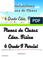 Plan de clase 6 Grado Educ. Fisica