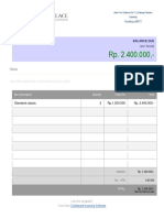Invoice for standard classic items from Ronald in Surabaya